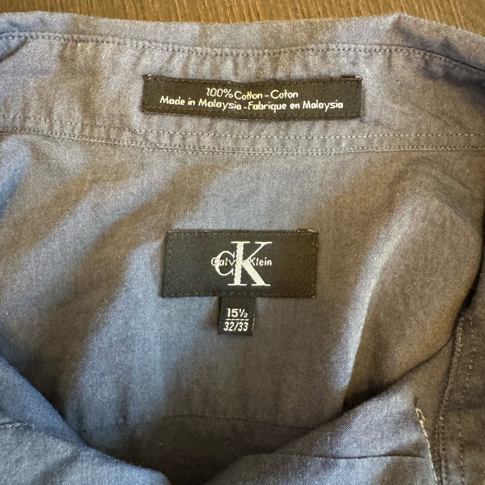 Dark Blue Calvin Klein Button-Up Shirt - Picture 4 of 4